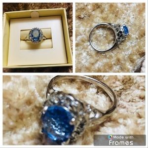 Beautiful Aqua Marine Sterling Silver Ring